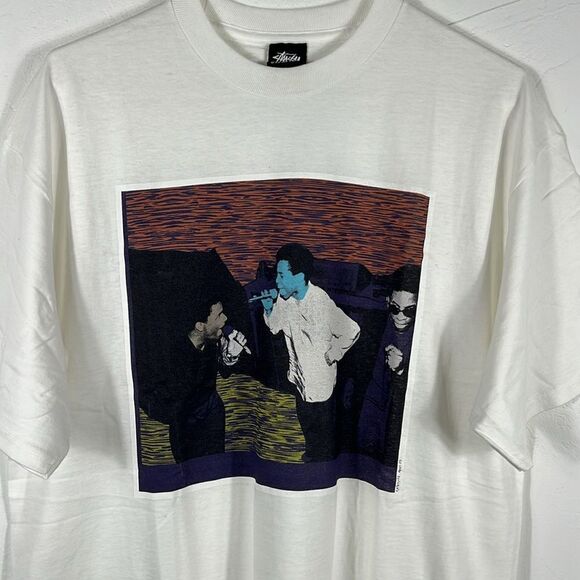 🔥 STUSSY x KATE GIBB 2007 Stussy Custom Made Designer Streetwear Tee Sz L - NEW - Picture 2 of 9